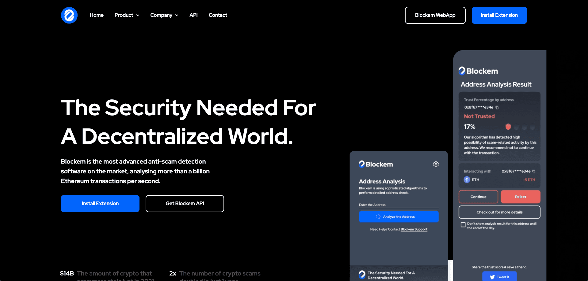 Blockem - Crypto anti-scam extension and API