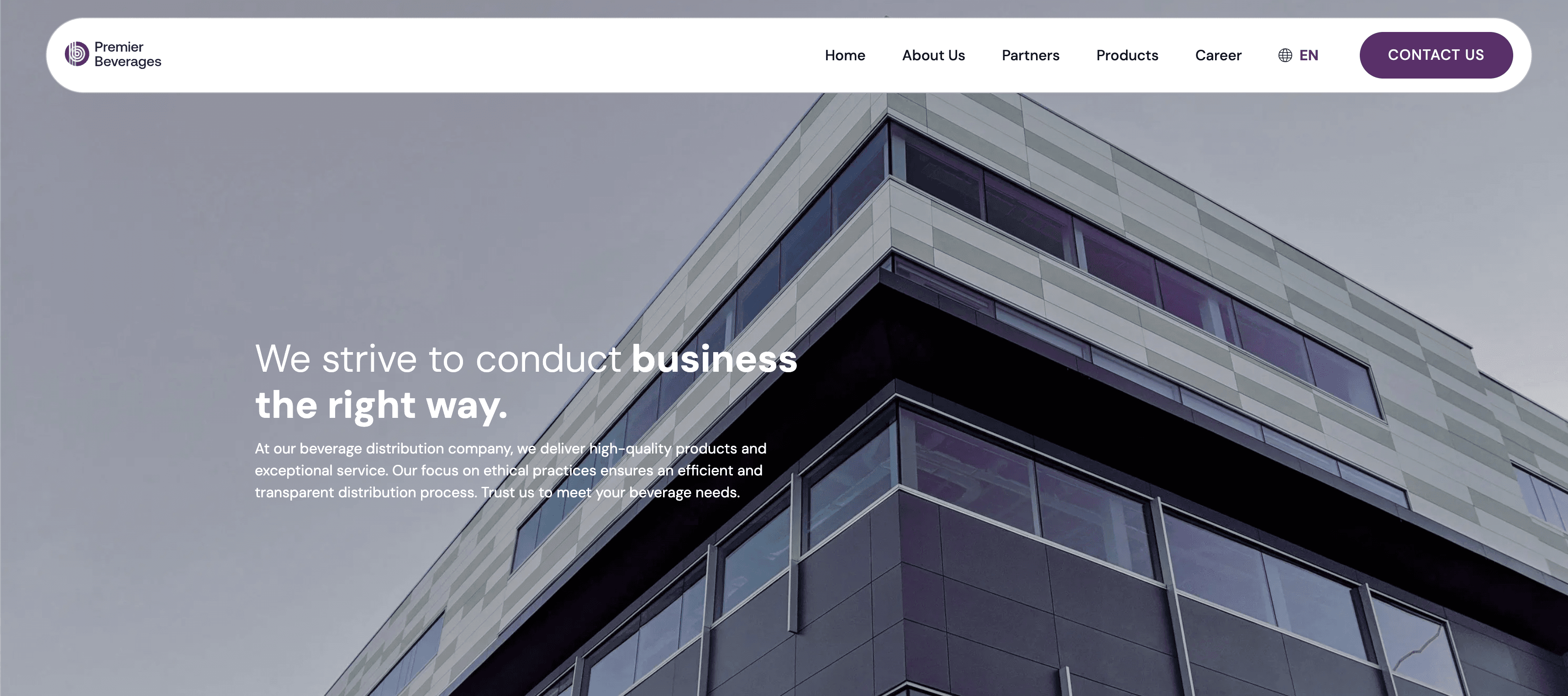 Premier Beverages Website & Admin Panel