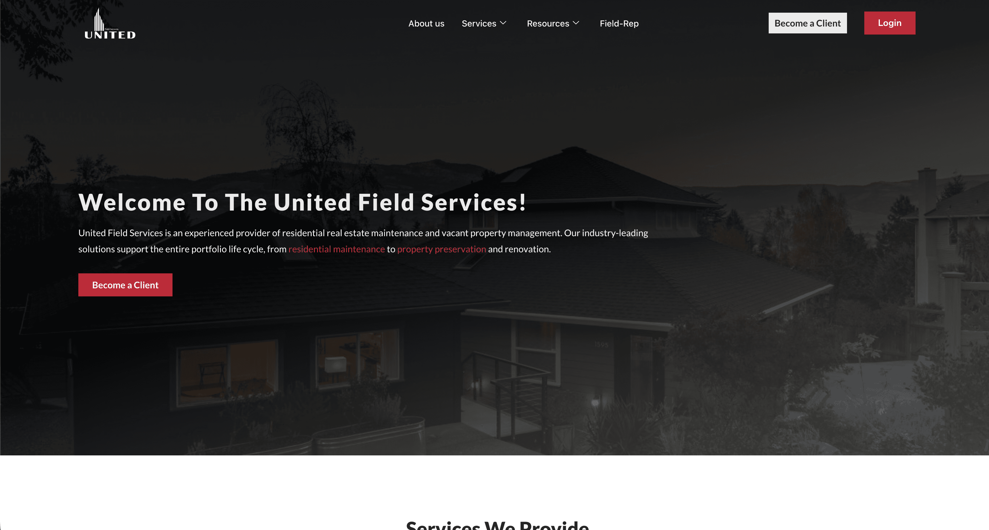 United Field Services - Website & Vendor Portal